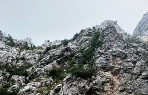 Blick auf Felswand im Nationalpark Paklenica