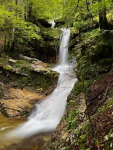 Wasserfall im Fluss Soča Tal