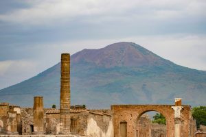 Pompeji mit Blick auf Vesuv